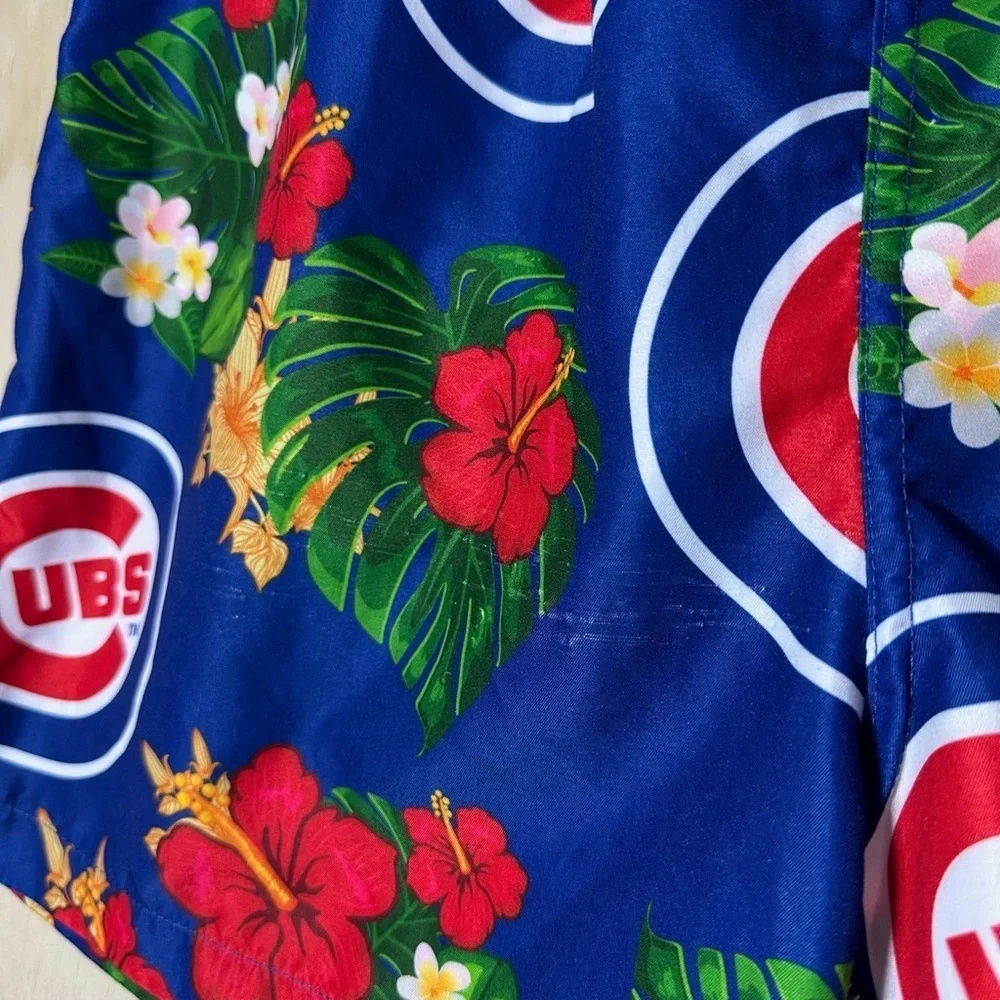 Chicago Cubs Hawaiian Floral Swim Trunks 2XL | MLB Genuine Merchandise‎